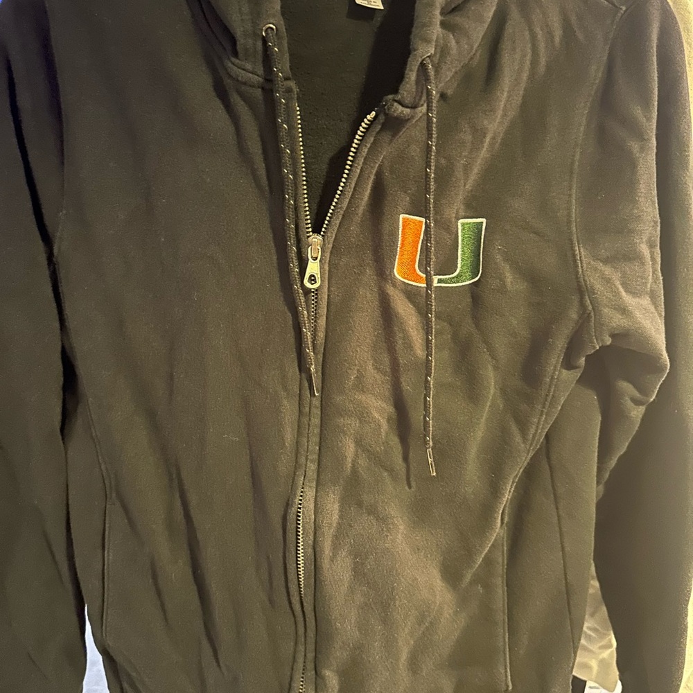 U Miami zip up hoodie